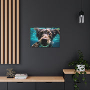 Terreir Dog face in Water Canvas Gallery Wraps