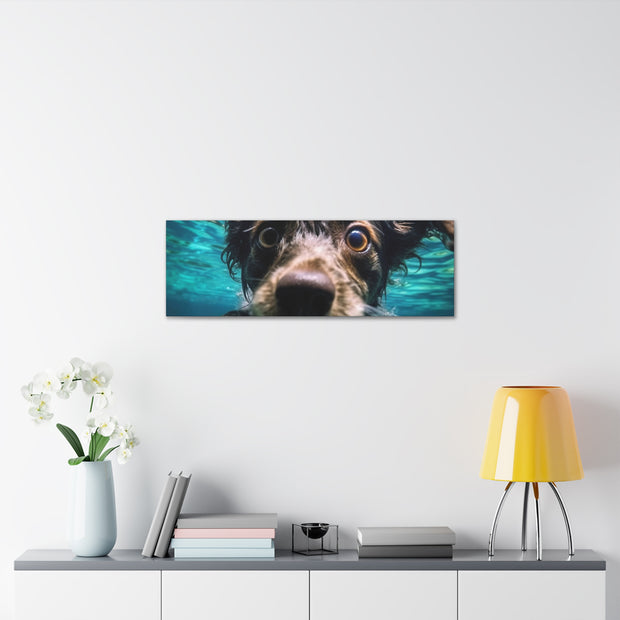 Terreir Dog face in Water Canvas Gallery Wraps