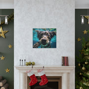 Terreir Dog face in Water Canvas Gallery Wraps