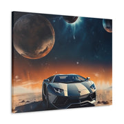 Lamborghini on the Moon Canvas Gallery Wraps