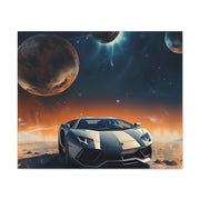 Lamborghini on the Moon Canvas Gallery Wraps