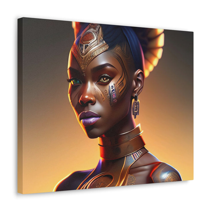 Afrofuturistic Princess Canvas Gallery Wraps