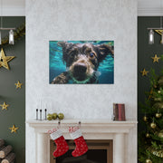 Terreir Dog face in Water Canvas Gallery Wraps