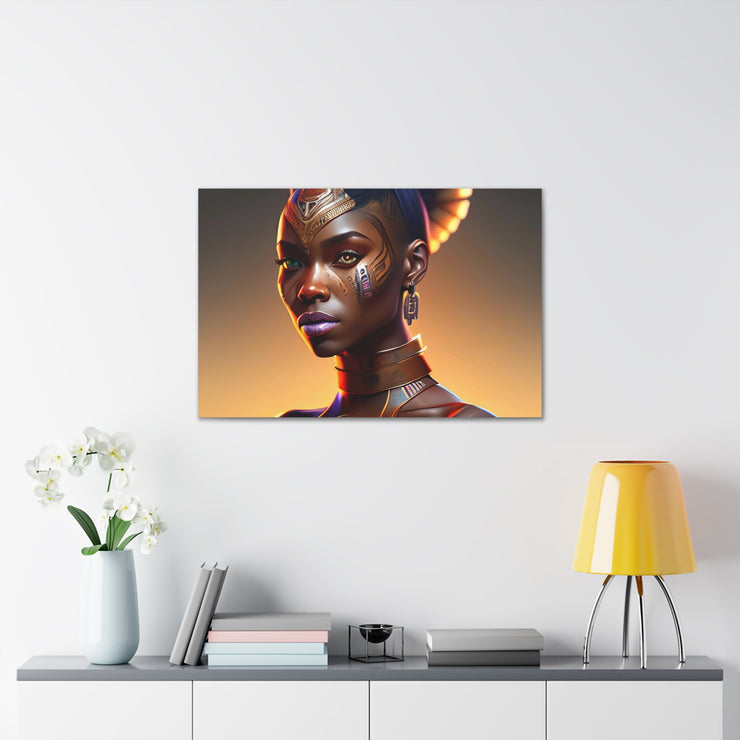 Afrofuturistic Princess Canvas Gallery Wraps