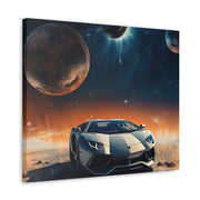 Lamborghini on the Moon Canvas Gallery Wraps