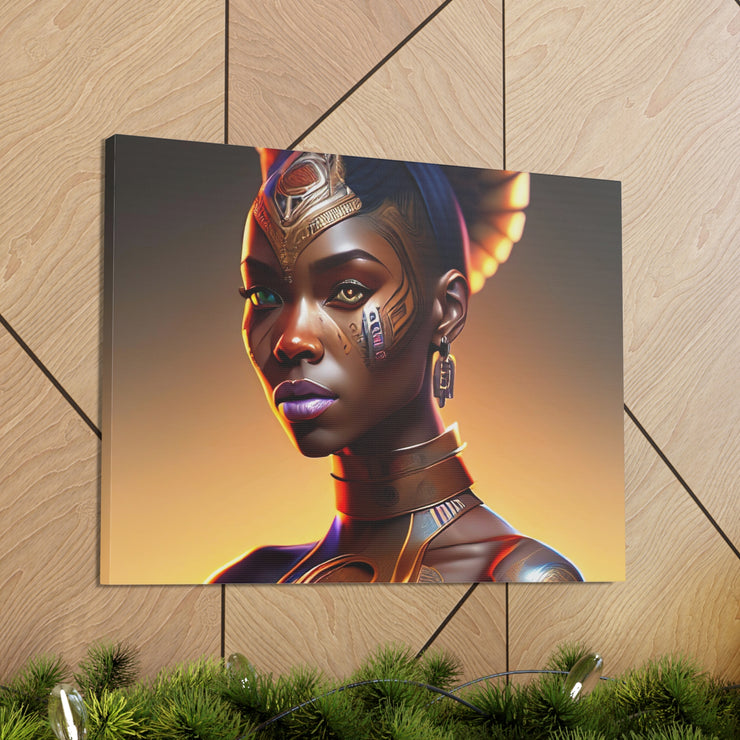 Afrofuturistic Princess Canvas Gallery Wraps