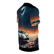 Lamborghini on the Moon Unisex Cut & Sew Tee (AOP)