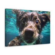 Terreir Dog face in Water Canvas Gallery Wraps