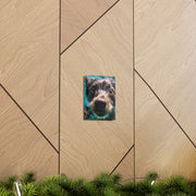 Terreir Dog face in Water Canvas Gallery Wraps