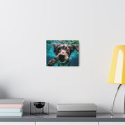 Terreir Dog face in Water Canvas Gallery Wraps