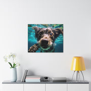 Terreir Dog face in Water Canvas Gallery Wraps