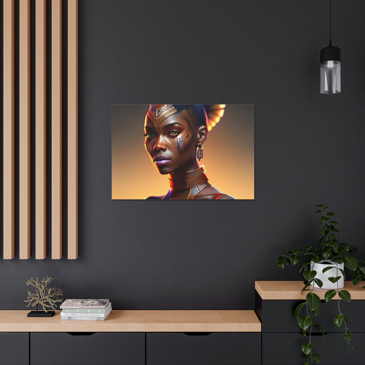 Afrofuturistic Princess Canvas Gallery Wraps