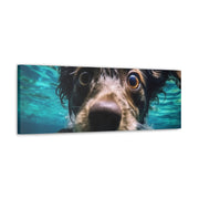 Terreir Dog face in Water Canvas Gallery Wraps