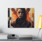 Beige Femenine Dark Angel Canvas Gallery Wraps