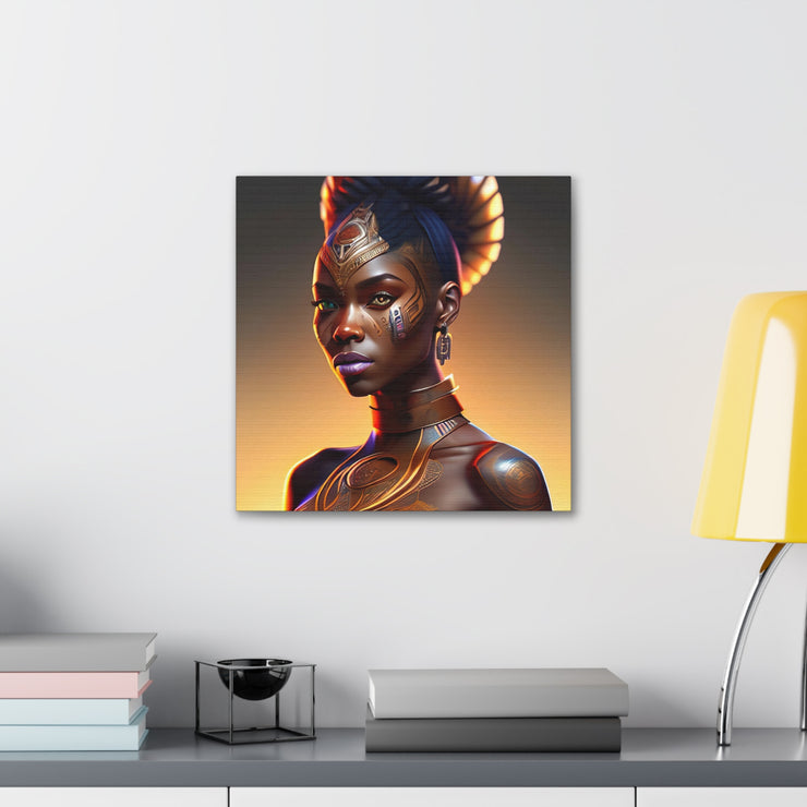 Afrofuturistic Princess Canvas Gallery Wraps