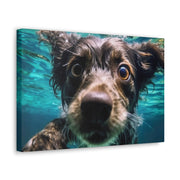 Terreir Dog face in Water Canvas Gallery Wraps