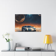 Lamborghini on the Moon Canvas Gallery Wraps