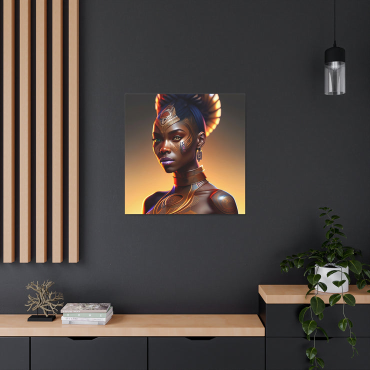 Afrofuturistic Princess Canvas Gallery Wraps