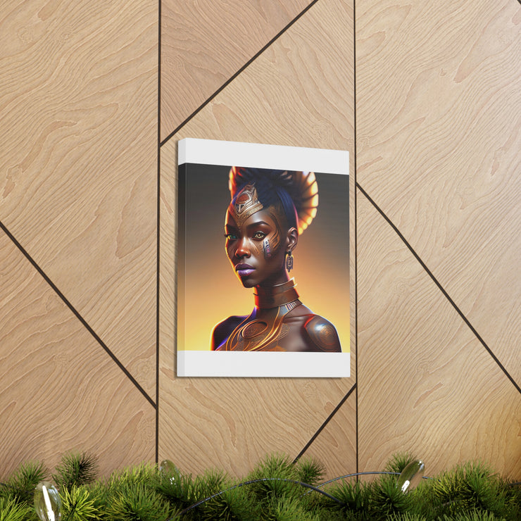 Afrofuturistic Princess Canvas Gallery Wraps