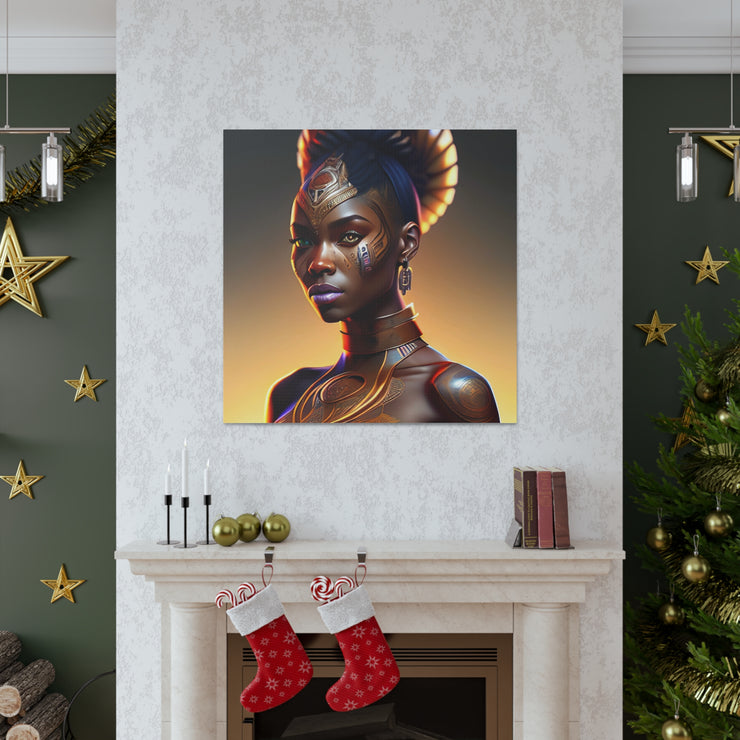 Afrofuturistic Princess Canvas Gallery Wraps