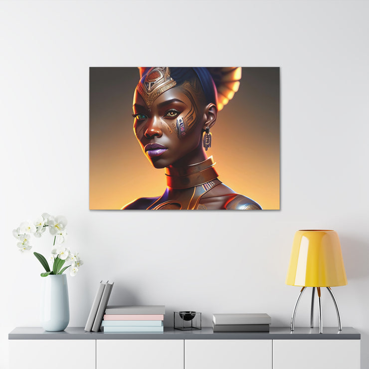 Afrofuturistic Princess Canvas Gallery Wraps