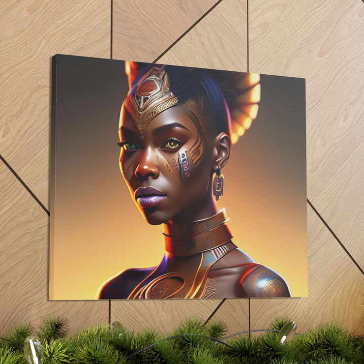 Afrofuturistic Princess Canvas Gallery Wraps