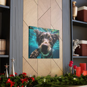 Terreir Dog face in Water Canvas Gallery Wraps