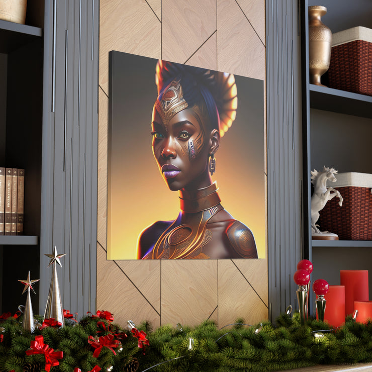 Afrofuturistic Princess Canvas Gallery Wraps