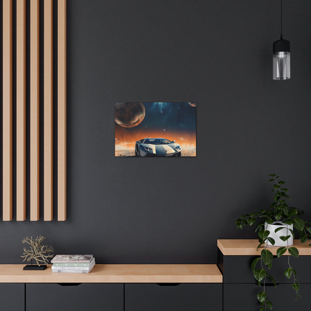 Lamborghini on the Moon Canvas Gallery Wraps