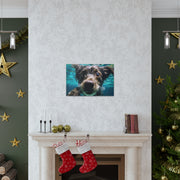 Terreir Dog face in Water Canvas Gallery Wraps