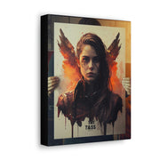 Beige Femenine Dark Angel Canvas Gallery Wraps