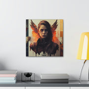 Beige Femenine Dark Angel Canvas Gallery Wraps