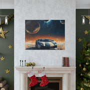 Lamborghini on the Moon Canvas Gallery Wraps