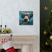 Terreir Dog face in Water Canvas Gallery Wraps