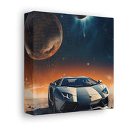 Lamborghini on the Moon Canvas Gallery Wraps