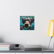 Terreir Dog face in Water Canvas Gallery Wraps