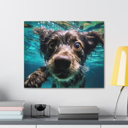 Terreir Dog face in Water Canvas Gallery Wraps