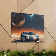 Lamborghini on the Moon Canvas Gallery Wraps