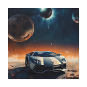 Lamborghini on the Moon Canvas Gallery Wraps