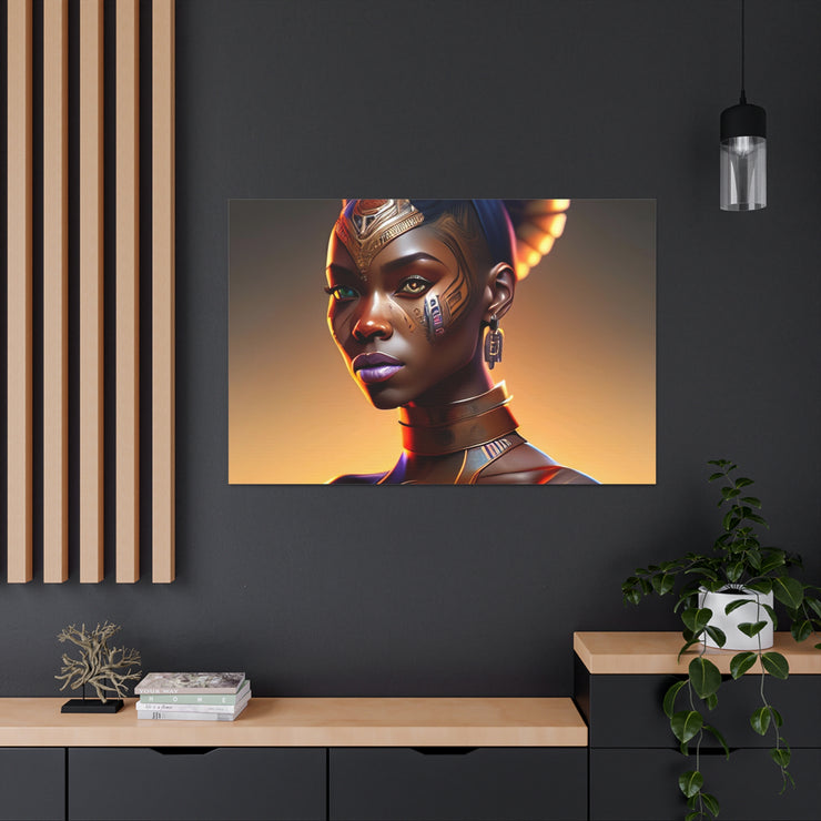 Afrofuturistic Princess Canvas Gallery Wraps