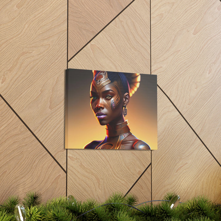 Afrofuturistic Princess Canvas Gallery Wraps