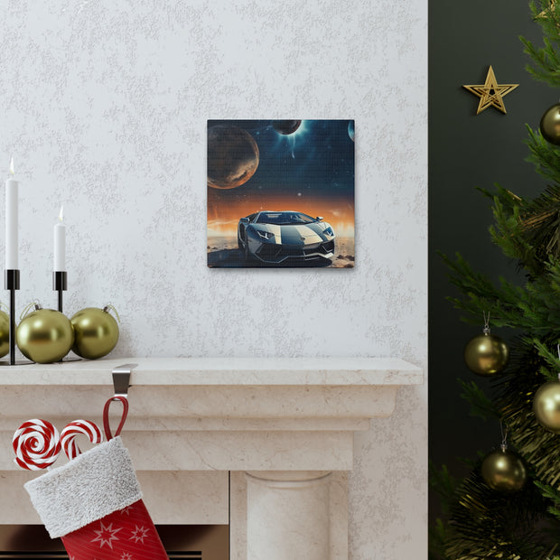 Lamborghini on the Moon Canvas Gallery Wraps