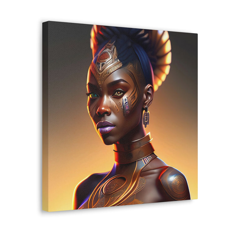 Afrofuturistic Princess Canvas Gallery Wraps