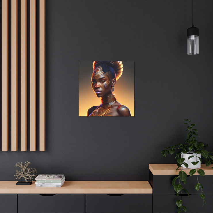 Afrofuturistic Princess Canvas Gallery Wraps