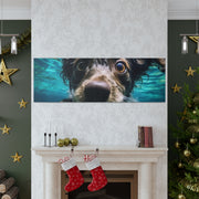 Terreir Dog face in Water Canvas Gallery Wraps