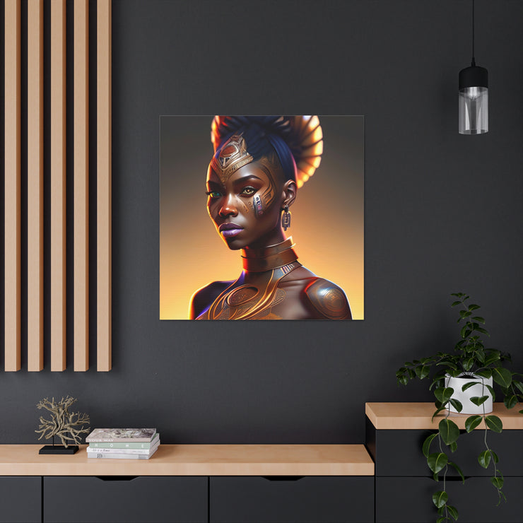 Afrofuturistic Princess Canvas Gallery Wraps