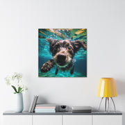 Terreir Dog face in Water Canvas Gallery Wraps