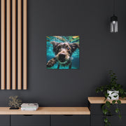 Terreir Dog face in Water Canvas Gallery Wraps