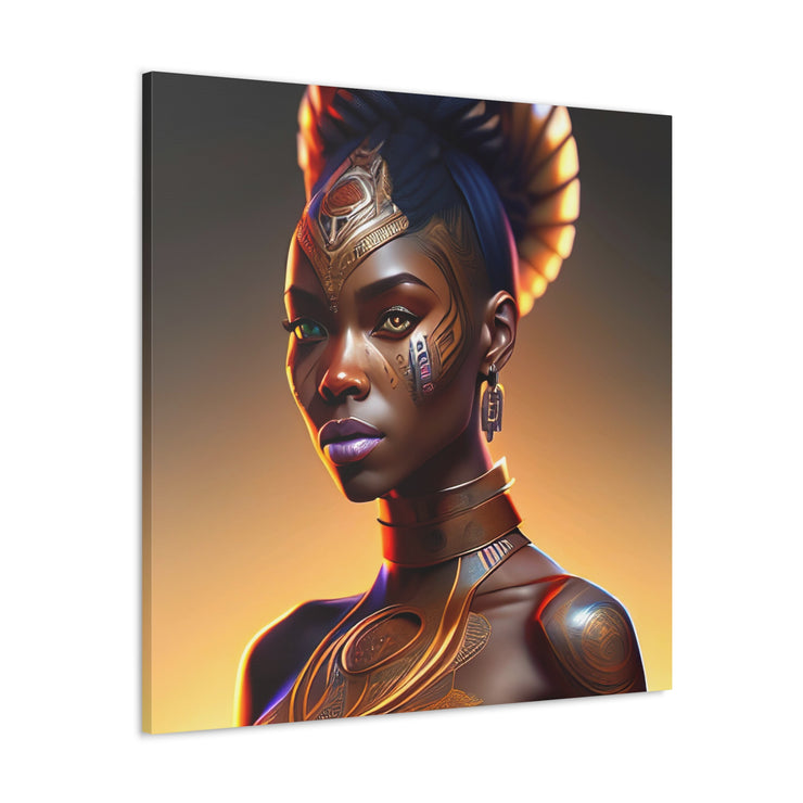 Afrofuturistic Princess Canvas Gallery Wraps