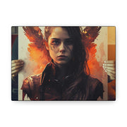 Beige Femenine Dark Angel Canvas Gallery Wraps